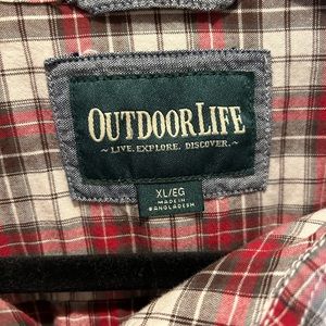 Men’s outdoor life XL long sleeve button down collared shirt
